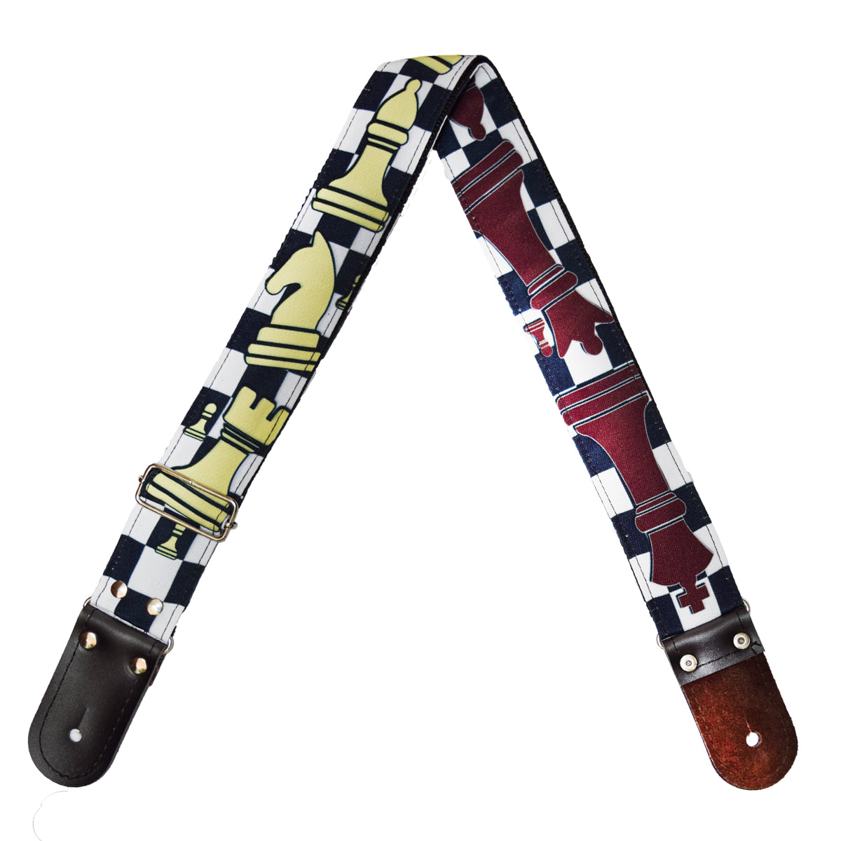 STRAP GUITARRA/BAJO - DISEÑO IMPRESO - AJEDREZ