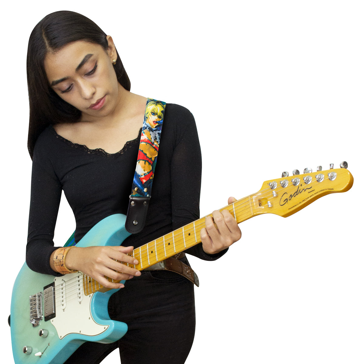 STRAP GUITARRA/BAJO - DISEÑO IMPRESO - ANIME
