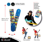 STRAP GUITARRA/BAJO - DISEÑO IMPRESO - STRAP HUICHOL AQUA