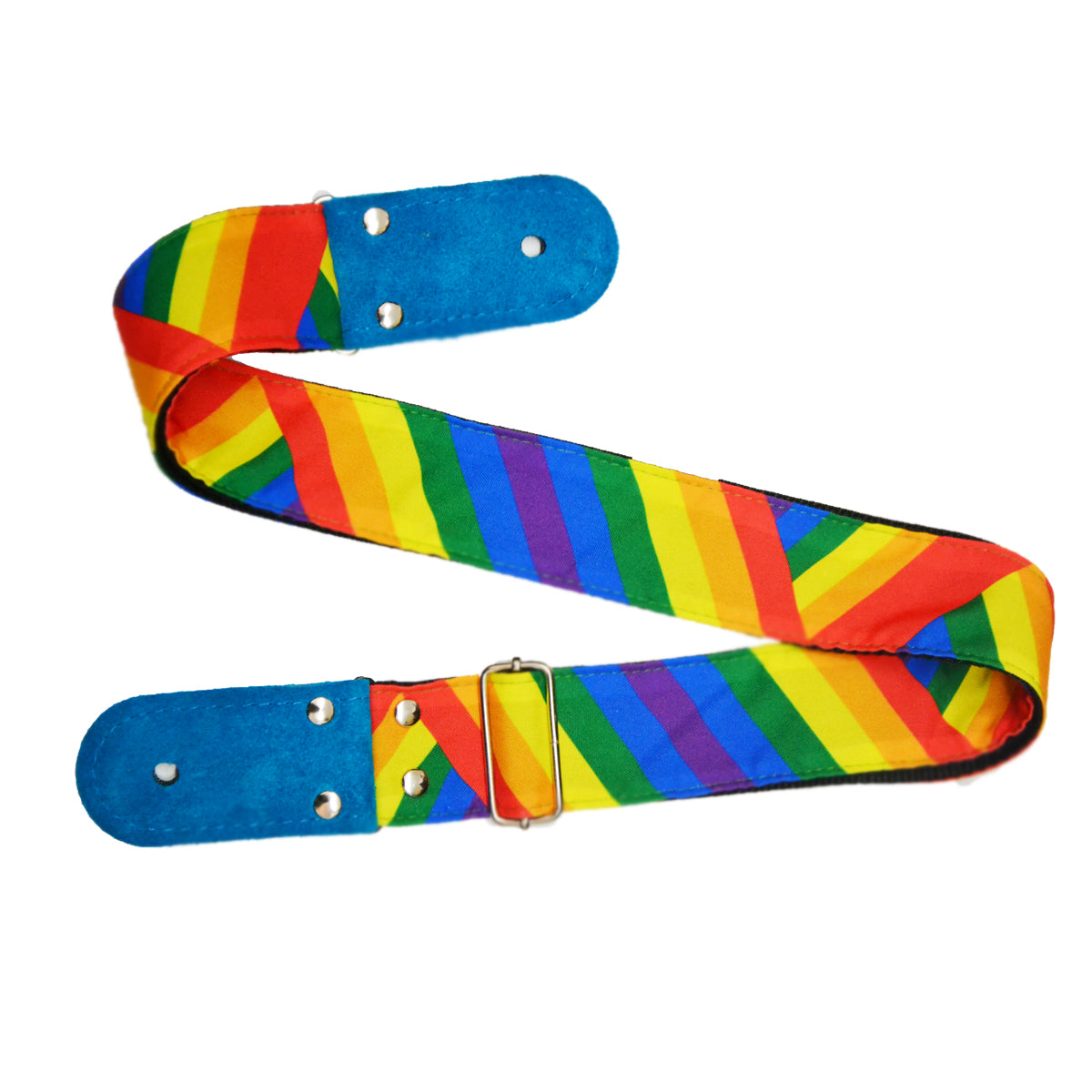 STRAP GUITARRA/BAJO - DISEÑO IMPRESO - ARCOÍRIS DIAGONAL