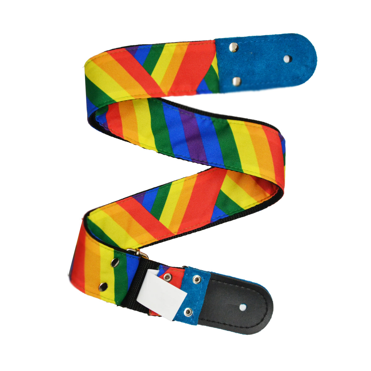 STRAP GUITARRA/BAJO - DISEÑO IMPRESO - ARCOÍRIS DIAGONAL