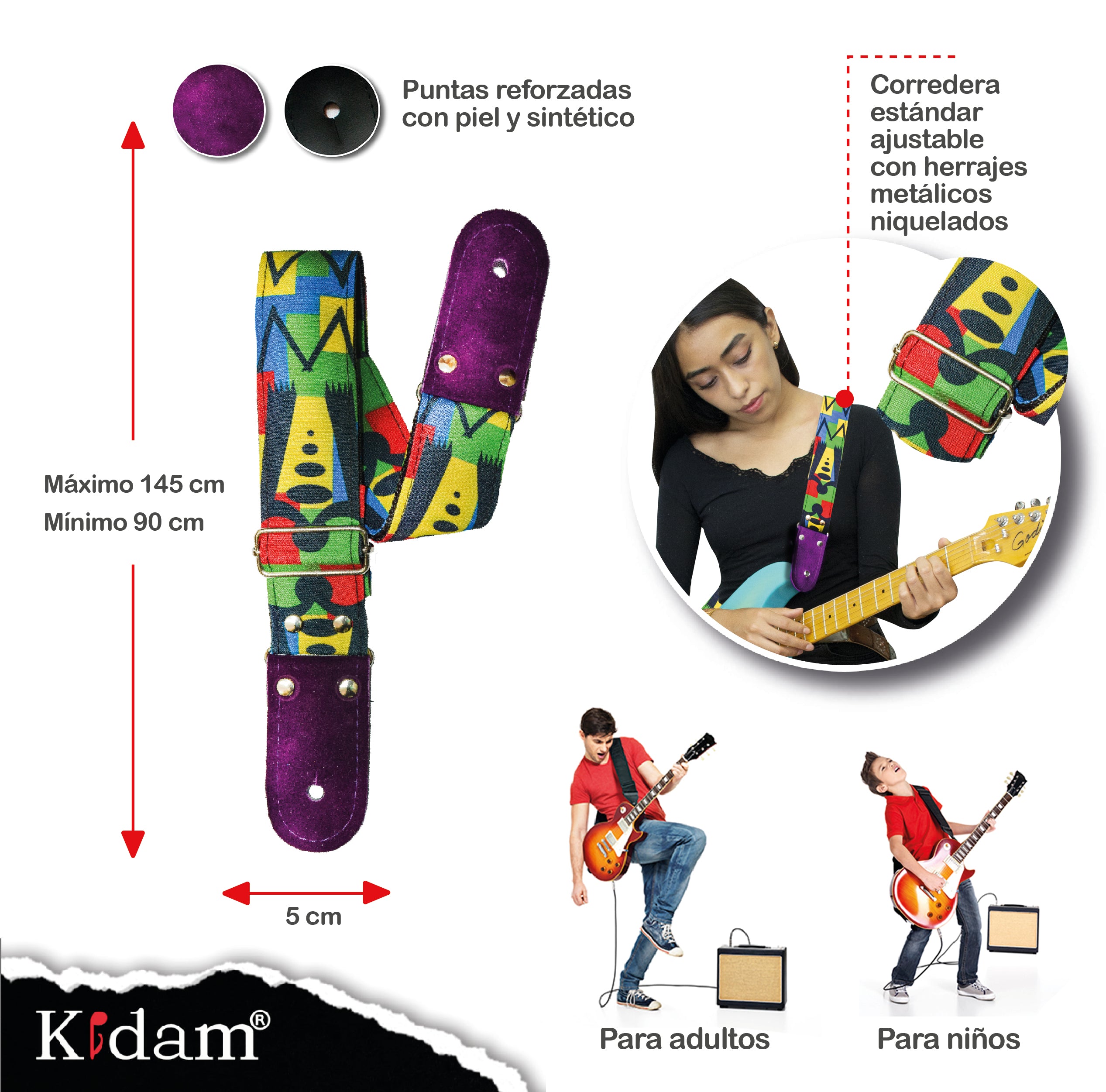 STRAP GUITARRA/BAJO - DISEÑO IMPRESO - ARTE MODERNO