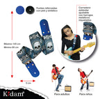 STRAP GUITARRA/BAJO - DISEÑO IMPRESO - CALAVERAS AZUL