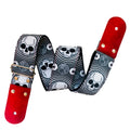 STRAP GUITARRA/BAJO - DISEÑO IMPRESO - CALAVERAS ROJO