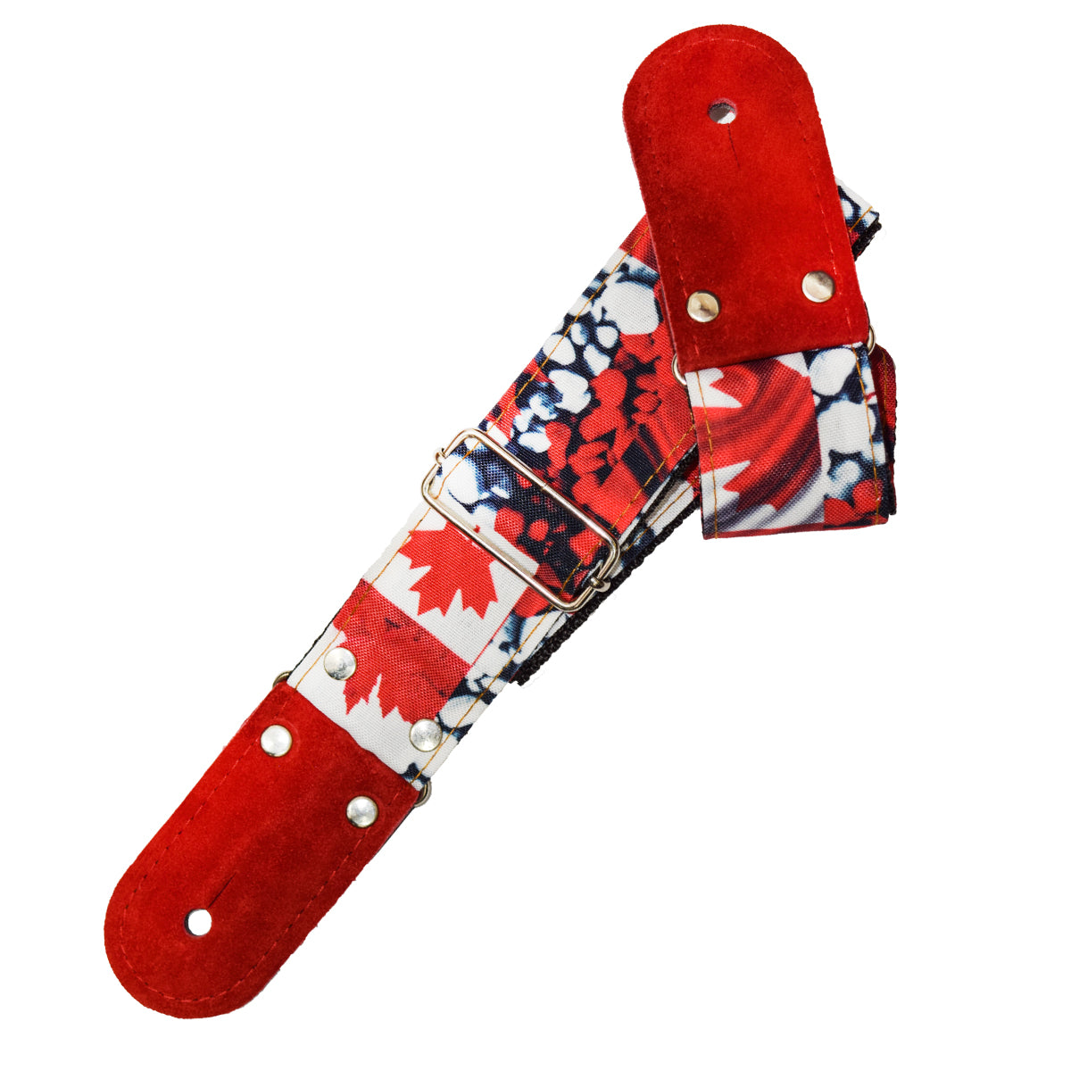 STRAP GUITARRA/BAJO - DISEÑO IMPRESO - BANDERA CANADÁ