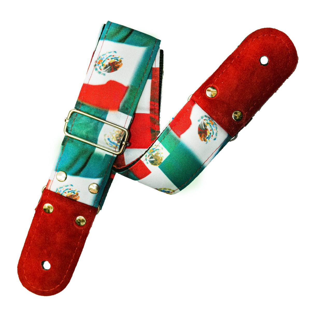 STRAP GUITARRA/BAJO - DISEÑO IMPRESO - BANDERA MÉXICO