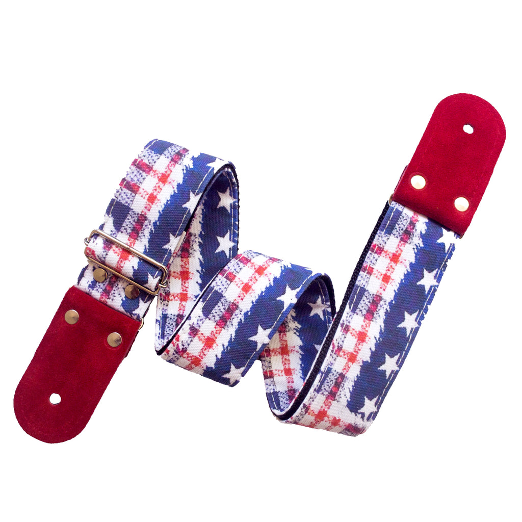 STRAP GUITARRA/BAJO - DISEÑO IMPRESO - BANDERA USA