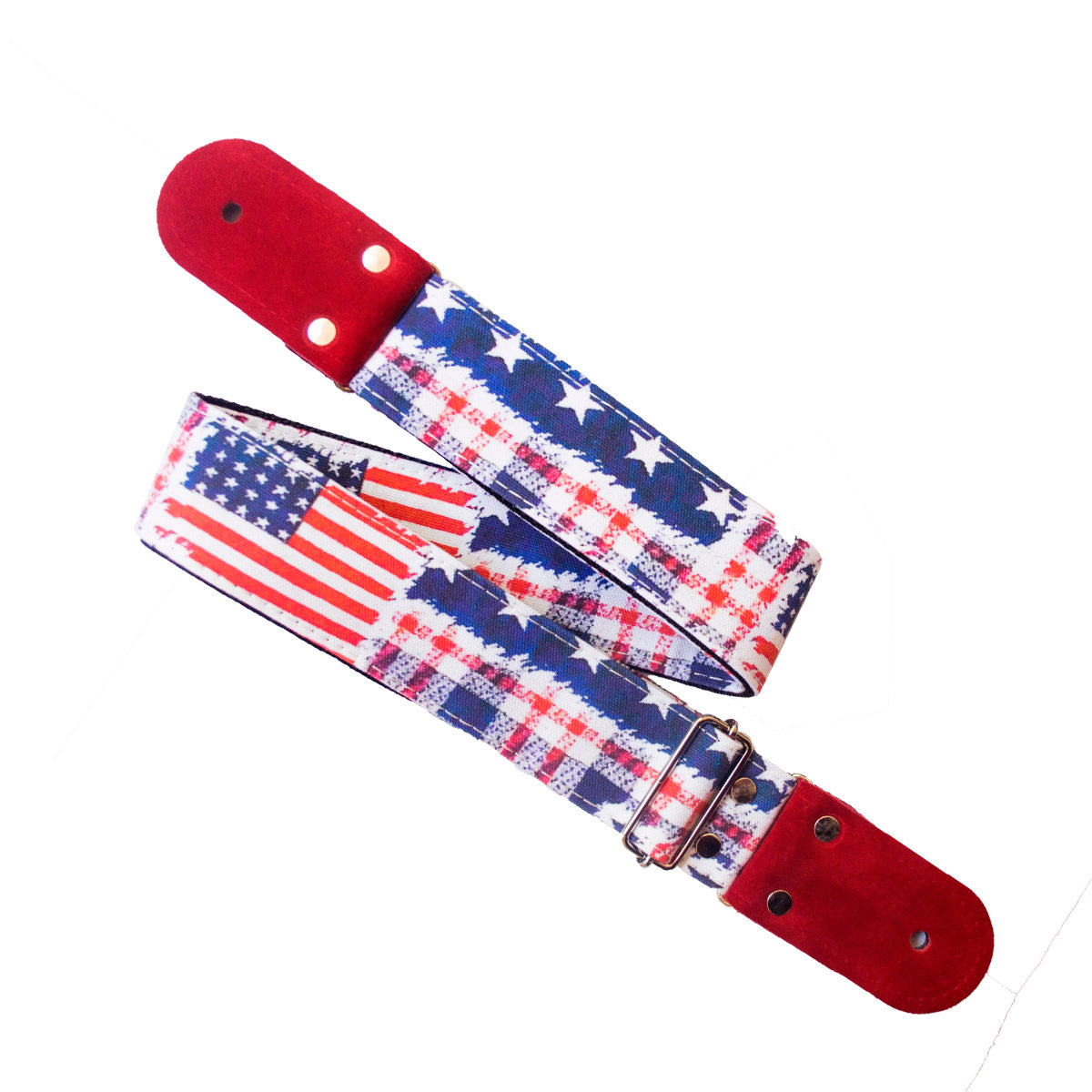 STRAP GUITARRA/BAJO - DISEÑO IMPRESO - BANDERA USA