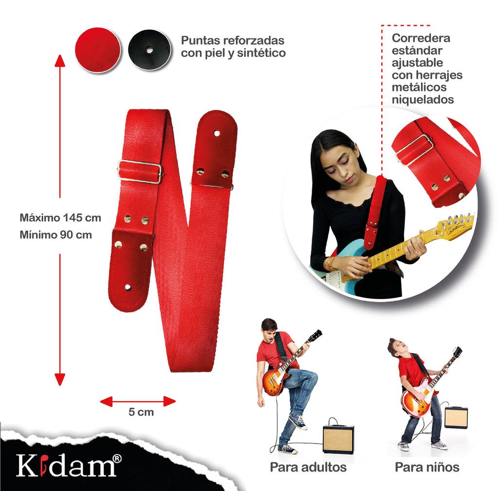 STRAP GUITARRA/BAJO - NARANJA