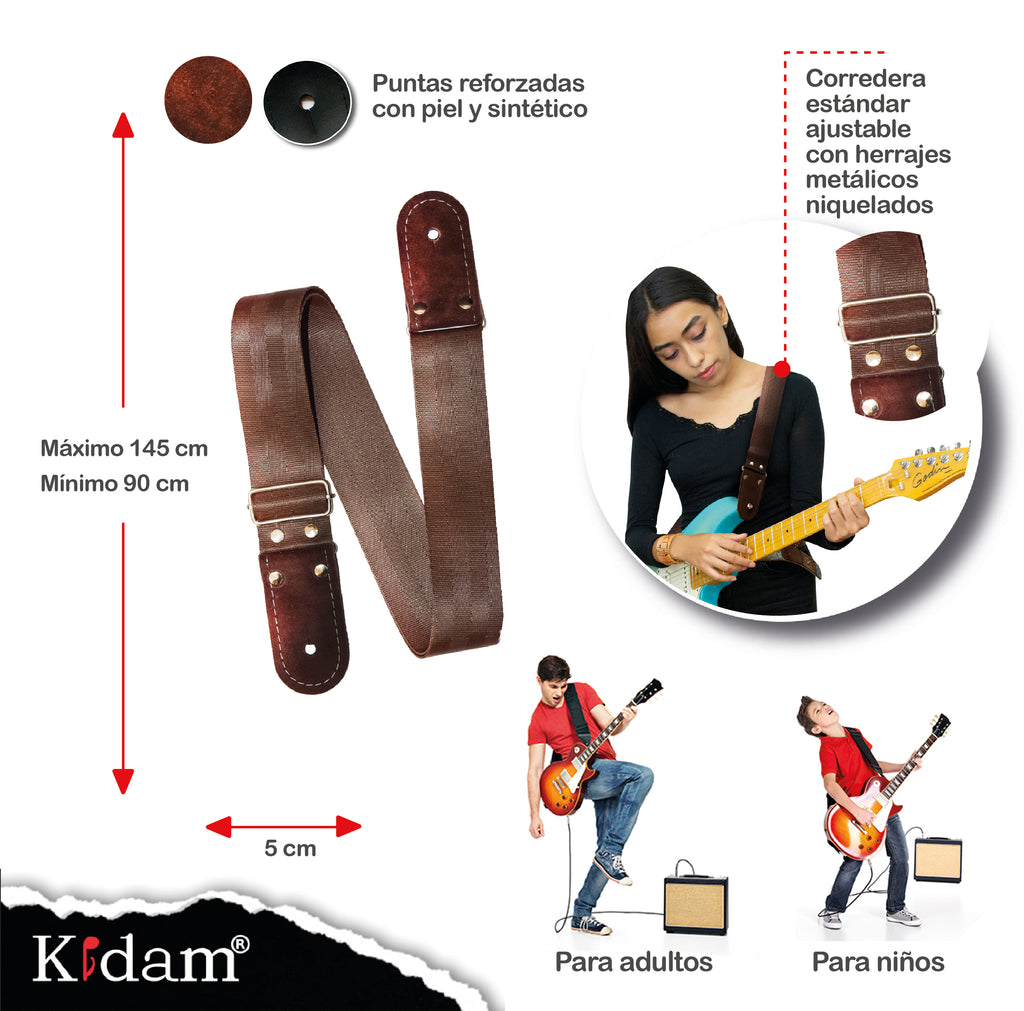 STRAP GUITARRA/BAJO - CAFÉ