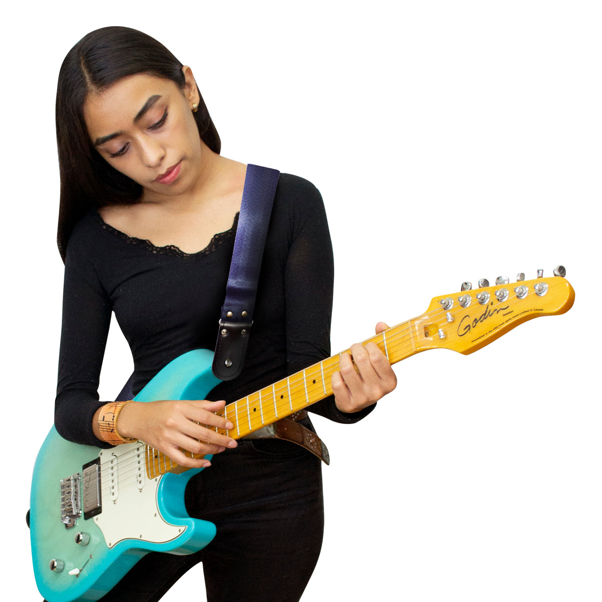 STRAP GUITARRA/BAJO - AZUL MARINO