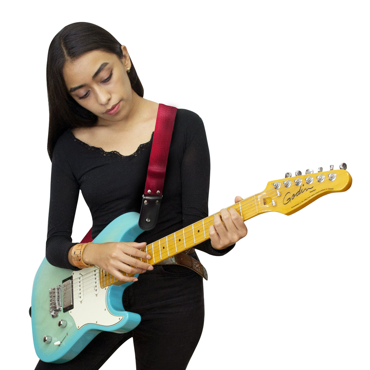 STRAP GUITARRA/BAJO - VINO