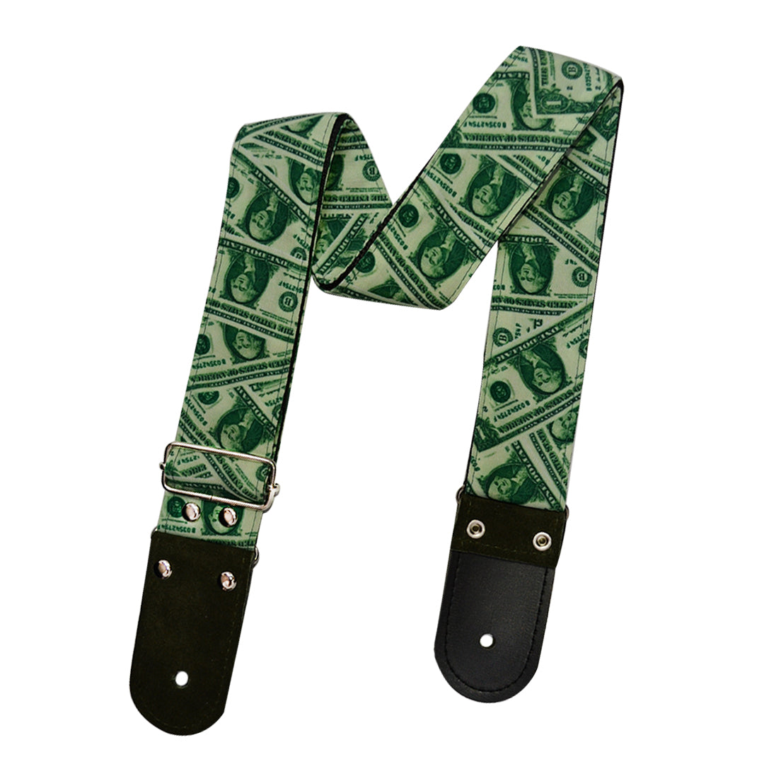 STRAP GUITARRA/BAJO - DISEÑO IMPRESO - STRAP DOLAR