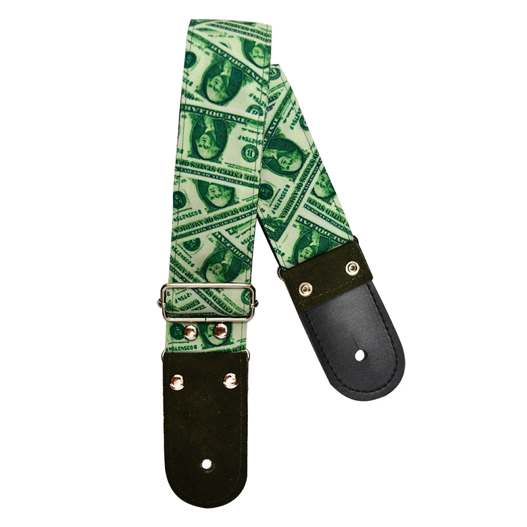 STRAP GUITARRA/BAJO - DISEÑO IMPRESO - STRAP DOLAR
