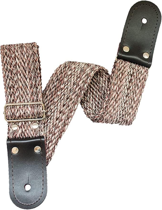 STRAP GUITARRA/BAJO - CINTA ESPINOZETA NATURAL CAFÉ