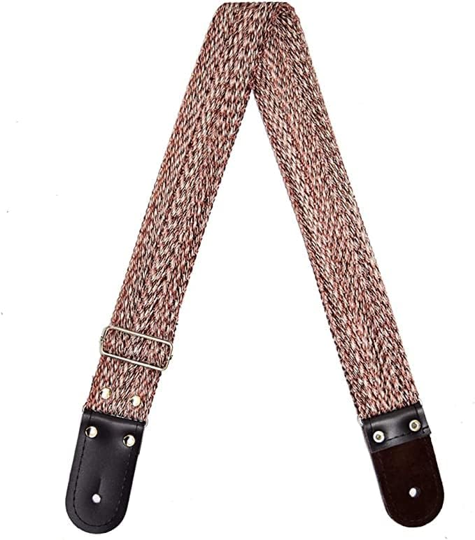 STRAP GUITARRA/BAJO - CINTA ESPINOZETA NATURAL CAFÉ