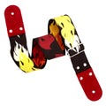 STRAP GUITARRA/BAJO - DISEÑO IMPRESO - STRAP FLAMAS ROJO