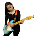 STRAP GUITARRA/BAJO - DISEÑO IMPRESO - STRAP GUITAR ON FIRE