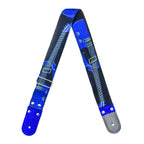 STRAP GUITARRA/BAJO - DISEÑO IMPRESO - STRAP GUITARRA AZUL
