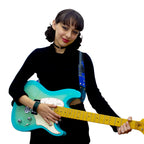 STRAP GUITARRA/BAJO - DISEÑO IMPRESO - STRAP GUITARRA AZUL