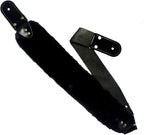 STRAP GUITARRA/BAJO - HOMBRERA DE PELUCHE NEGRO ANCHO
