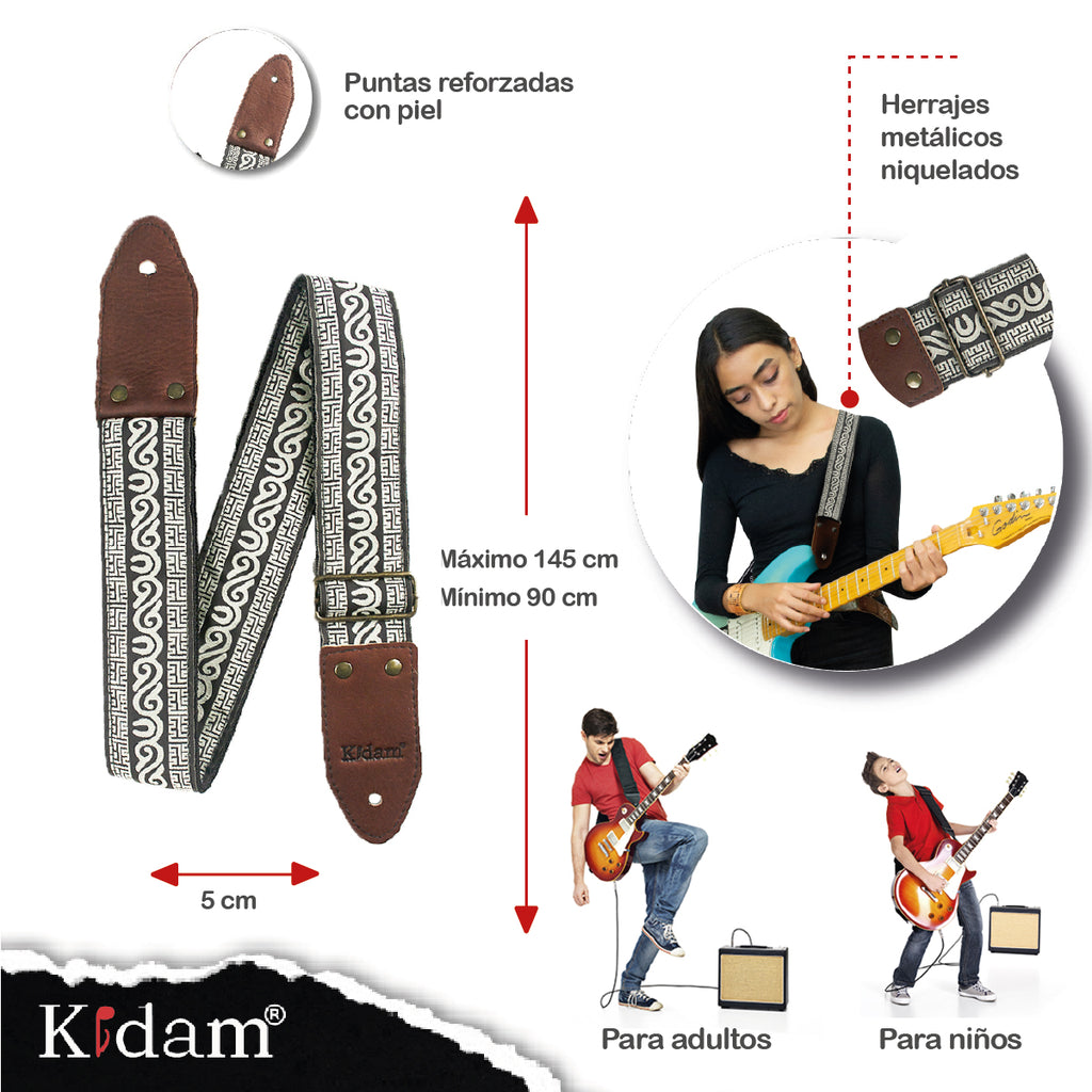 STRAP GUITARRA/BAJO - LABERINTO CHARRO