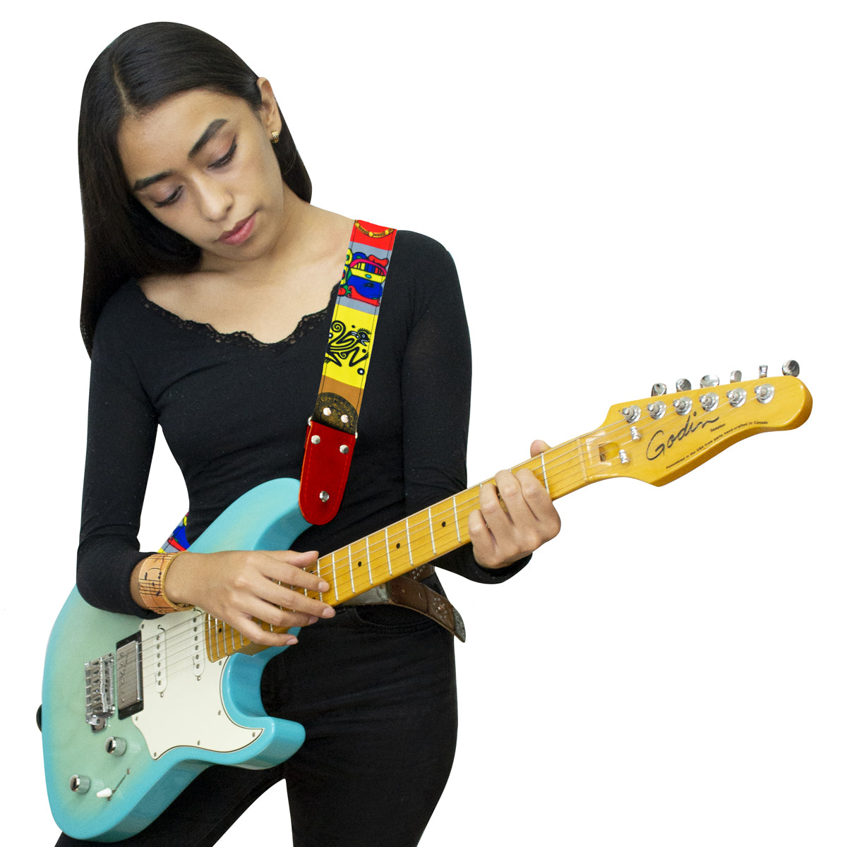 STRAP GUITARRA/BAJO - DISEÑO IMPRESO - STRAP MAYA