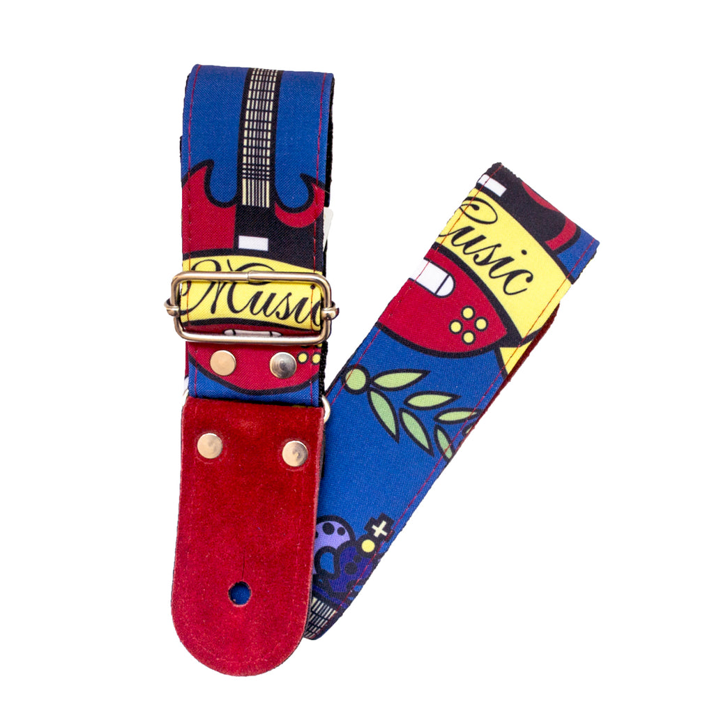 STRAP GUITARRA/BAJO - DISEÑO IMPRESO - STRAP GUITARRA MUSIK