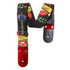 STRAP GUITARRA/BAJO - DISEÑO IMPRESO - STRAP GUITARRA MUSIK NEGRO