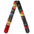 STRAP GUITARRA/BAJO - DISEÑO IMPRESO - STRAP GUITARRA MUSIK NEGRO