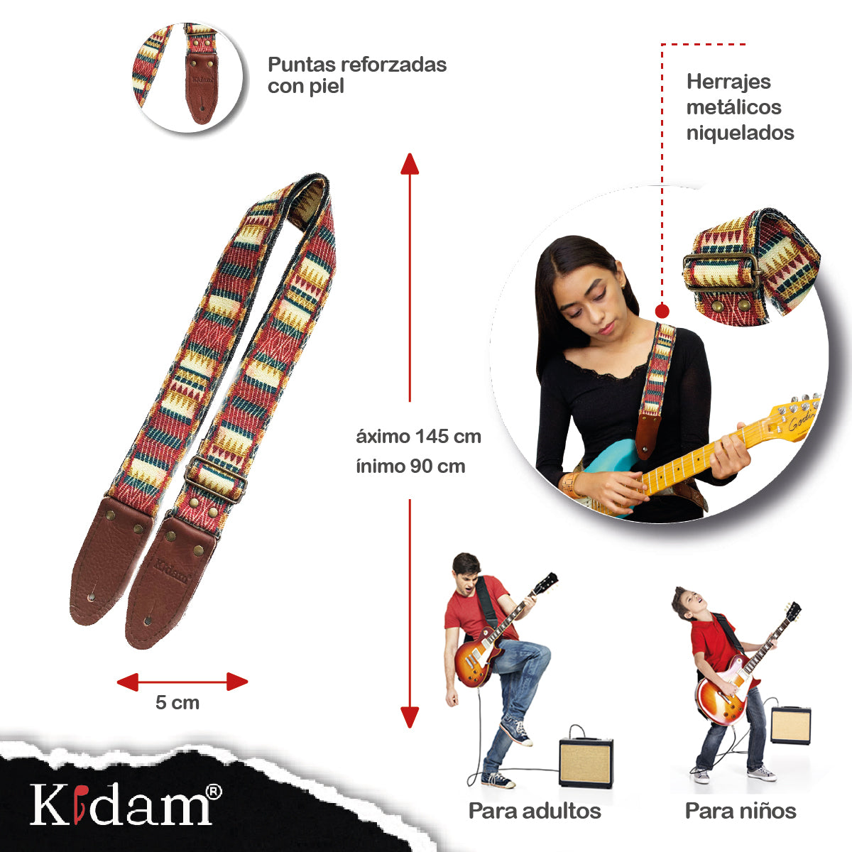 STRAP GUITARRA/BAJO - NAVAJO