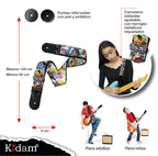 STRAP GUITARRA/BAJO - DISEÑO IMPRESO - STRAP NUEVA YORK COLLAGE