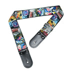 STRAP GUITARRA/BAJO - DISEÑO IMPRESO - STRAP NUEVA YORK COLLAGE