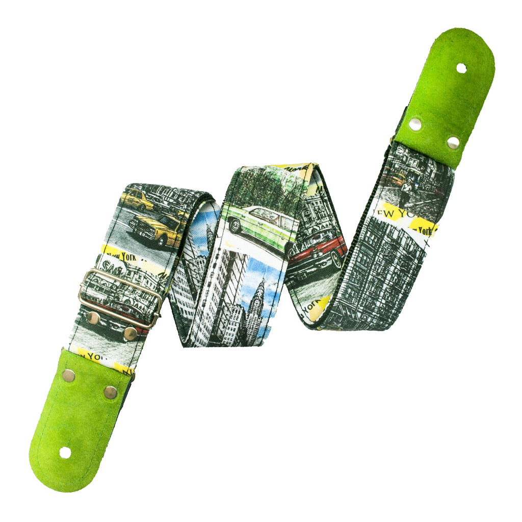 STRAP GUITARRA/BAJO - DISEÑO IMPRESO - STRAP NUEVA YORK DIBUJO