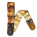 STRAP GUITARRA/BAJO - DISEÑO IMPRESO - STRAP PARTITURA RETRO