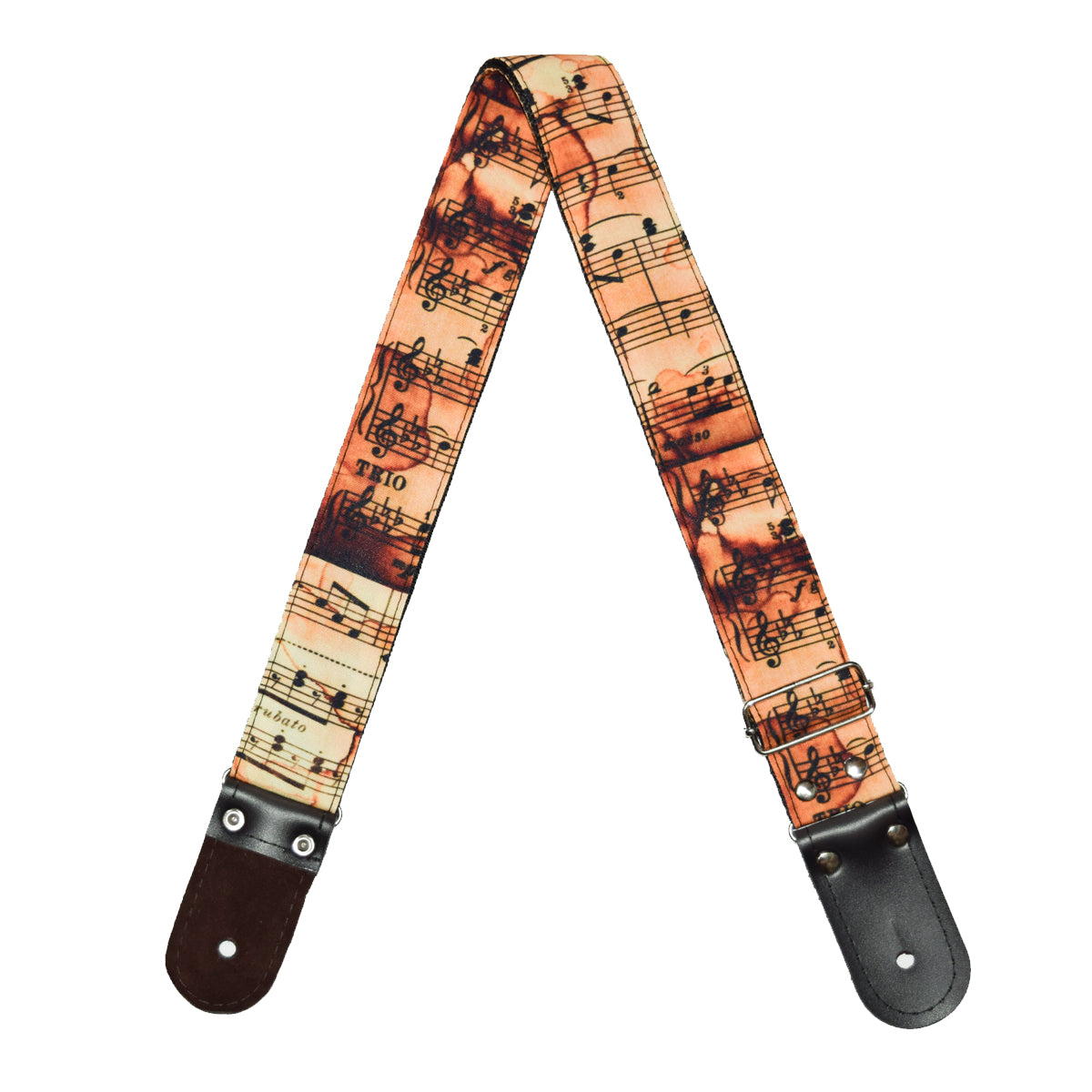 STRAP GUITARRA/BAJO - DISEÑO IMPRESO - STRAP PARTITURA RETRO