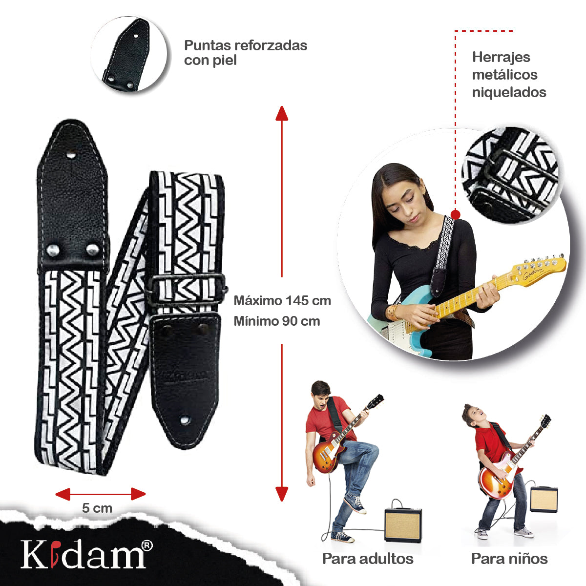 STRAP GUITARRA/BAJO - PITEADO