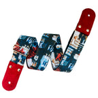 STRAP GUITARRA/BAJO - DISEÑO IMPRESO - STRAP PUNK ROJO
