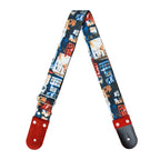 STRAP GUITARRA/BAJO - DISEÑO IMPRESO - STRAP PUNK ROJO