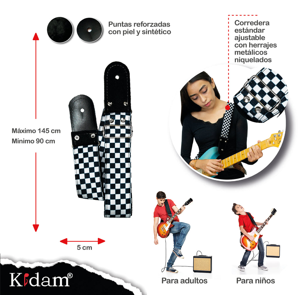 STRAP GUITARRA/BAJO - DISEÑO IMPRESO - STRAP SKA