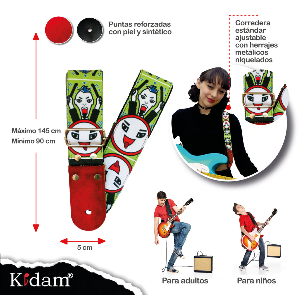 STRAP GUITARRA/BAJO - DISEÑO IMPRESO - STRAP TAM TAM LOCO