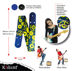 STRAP GUITARRA/BAJO - DISEÑO IMPRESO - STRAP TUERCAS AZUL