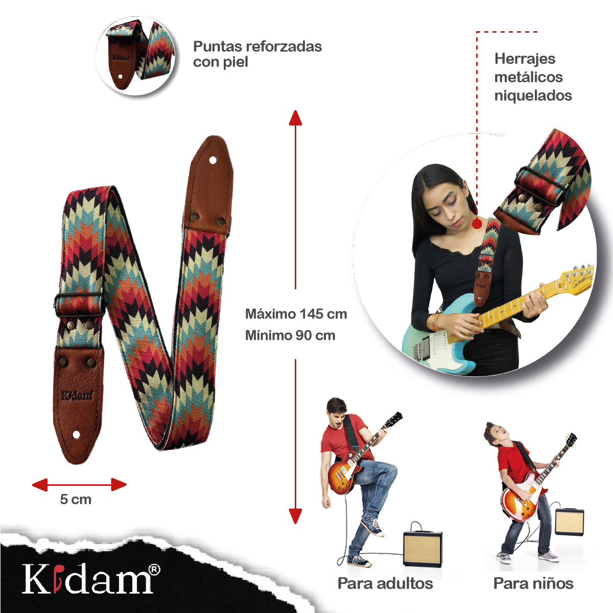 STRAP GUITARRA/BAJO - YUTE APACHE