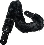 STRAP GUITARRA/BAJO - PELUCHE NEGRO