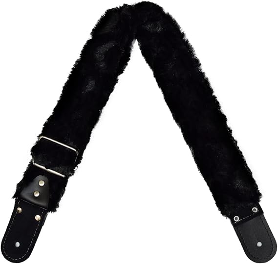 STRAP GUITARRA/BAJO - PELUCHE NEGRO