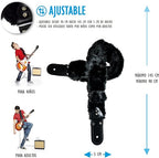 STRAP GUITARRA/BAJO - PELUCHE NEGRO