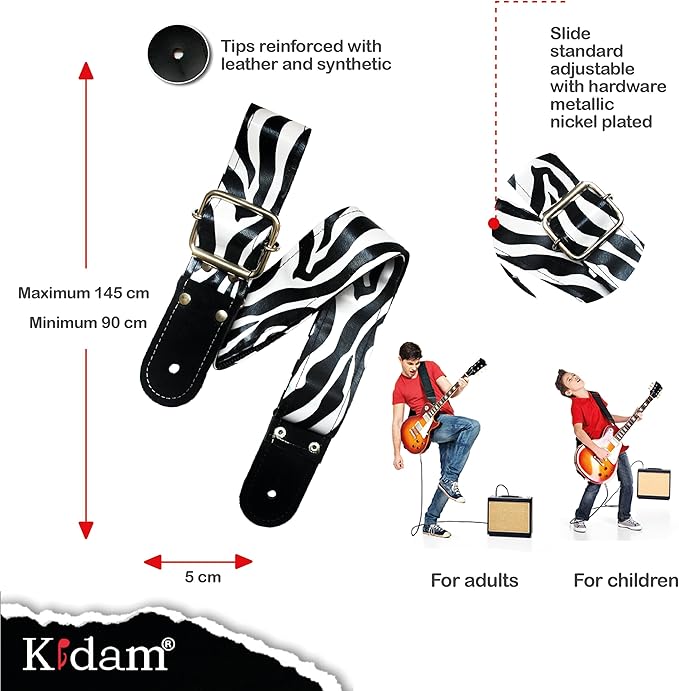 STRAP GUITARRA/BAJO - ZEBRA