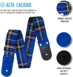 STRAP GUITARRA/BAJO - ESCOCES AZUL