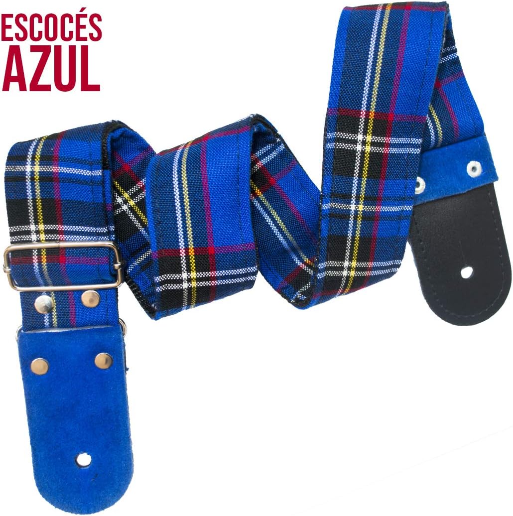 STRAP GUITARRA/BAJO - ESCOCES AZUL