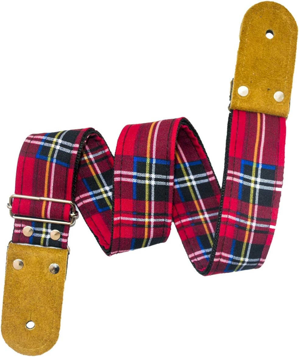 STRAP GUITARRA/BAJO - ESCOCES ROJO